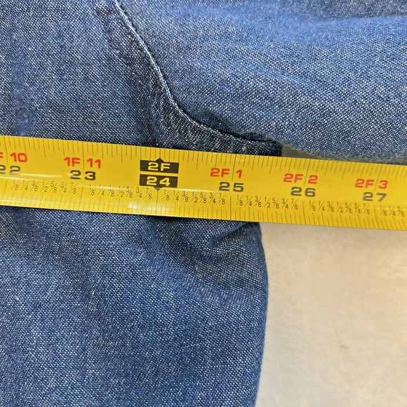 Vintage Wrangler Authentic Mens Long Sleeve Denim Sherpa Lined Shirt Jacket XL - Picture 6 of 7